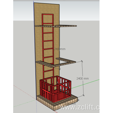 Single Guide Rail Cargo Lift